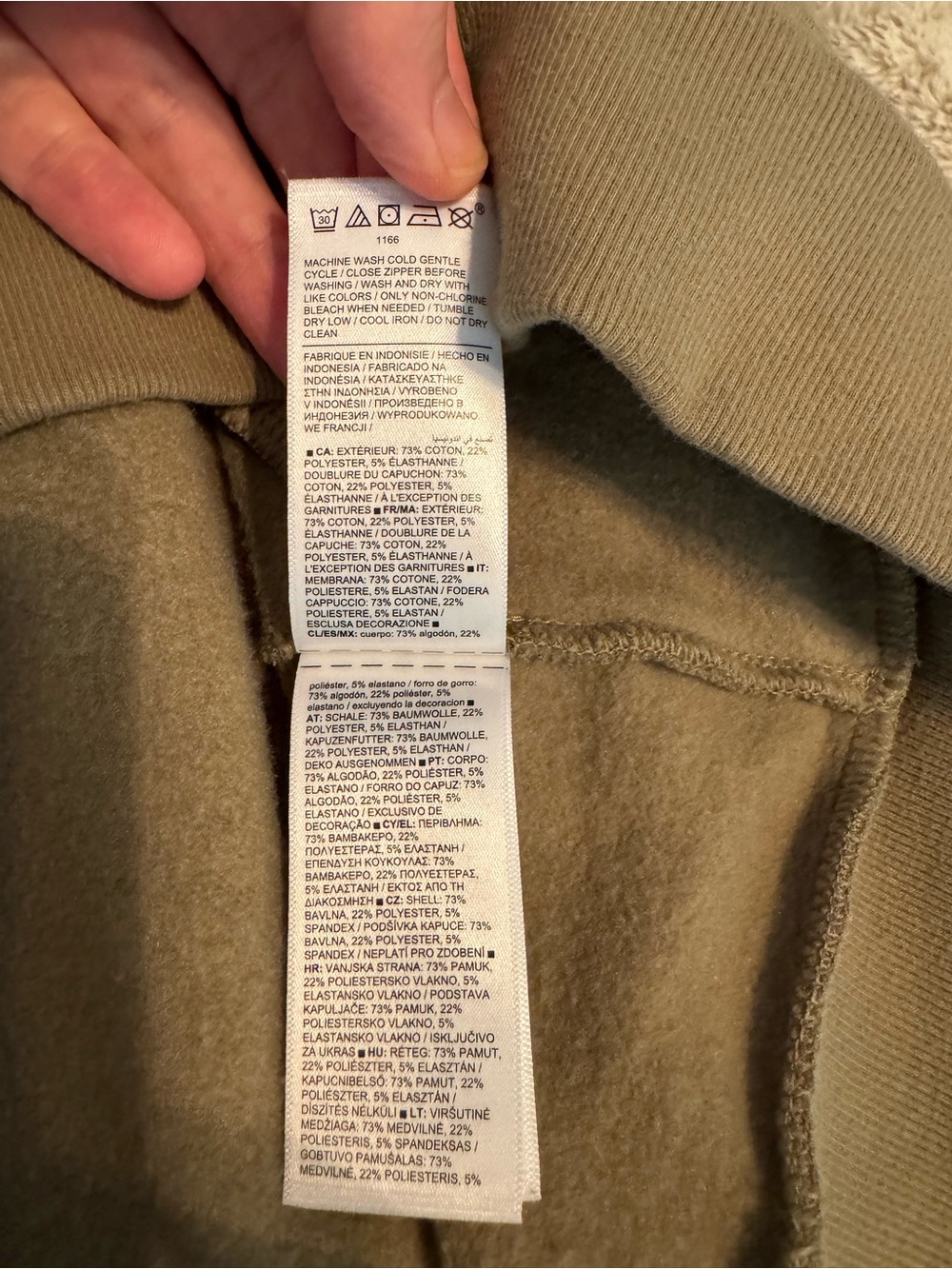 The Athleta Forever Fleece Half Zip Hoodie in Olive - size L - Picture 12 of 13